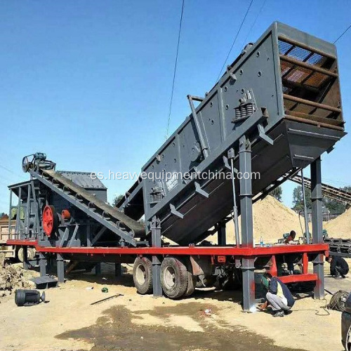 Planta de trituración de piedra móvil para la construcción de carreteras